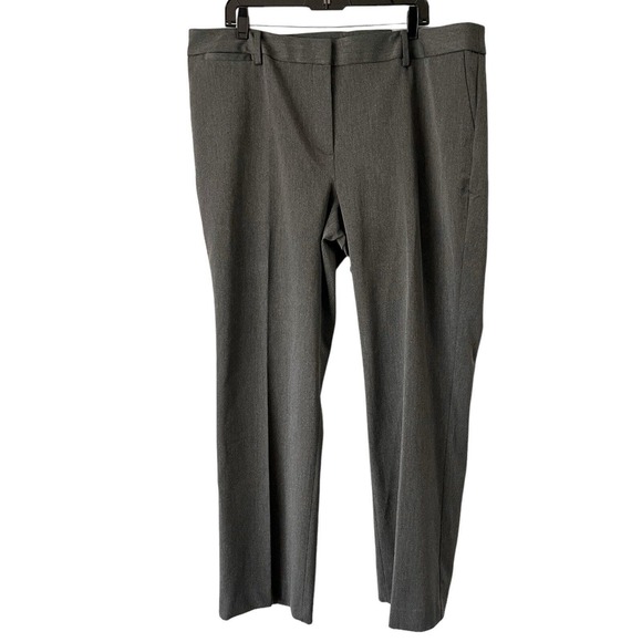 NWT Talbots Dark Grey Barley Boot Pleated Dress Pants Women’s Size 20W - Picture 1 of 7